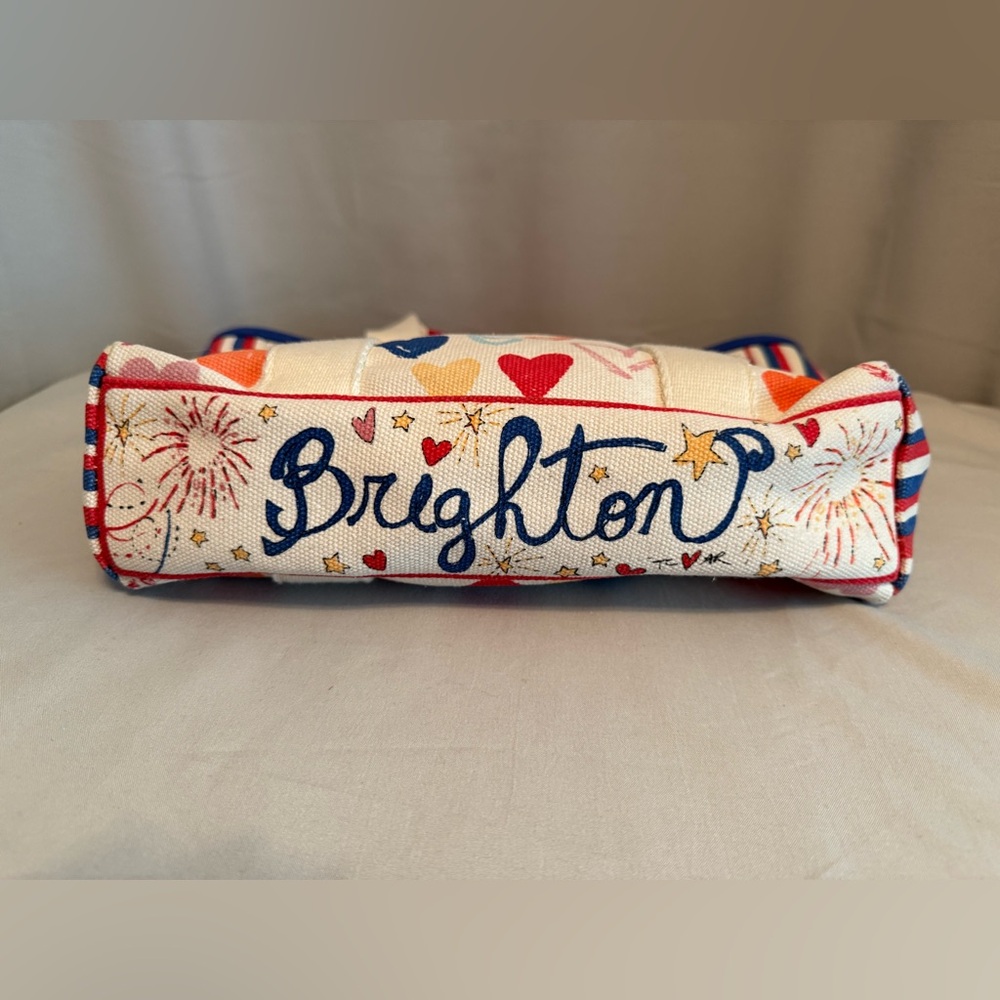 Brighton Red White And You Canvas Mini Tote Bag STYLE D30274 NWT USA patriotic - Picture 6 of 12
